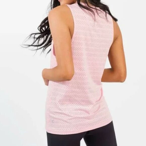 ZYIA Active Chill Blossom Pink Perforated Muscle Tank Top - Medium - Picture 2 of 8